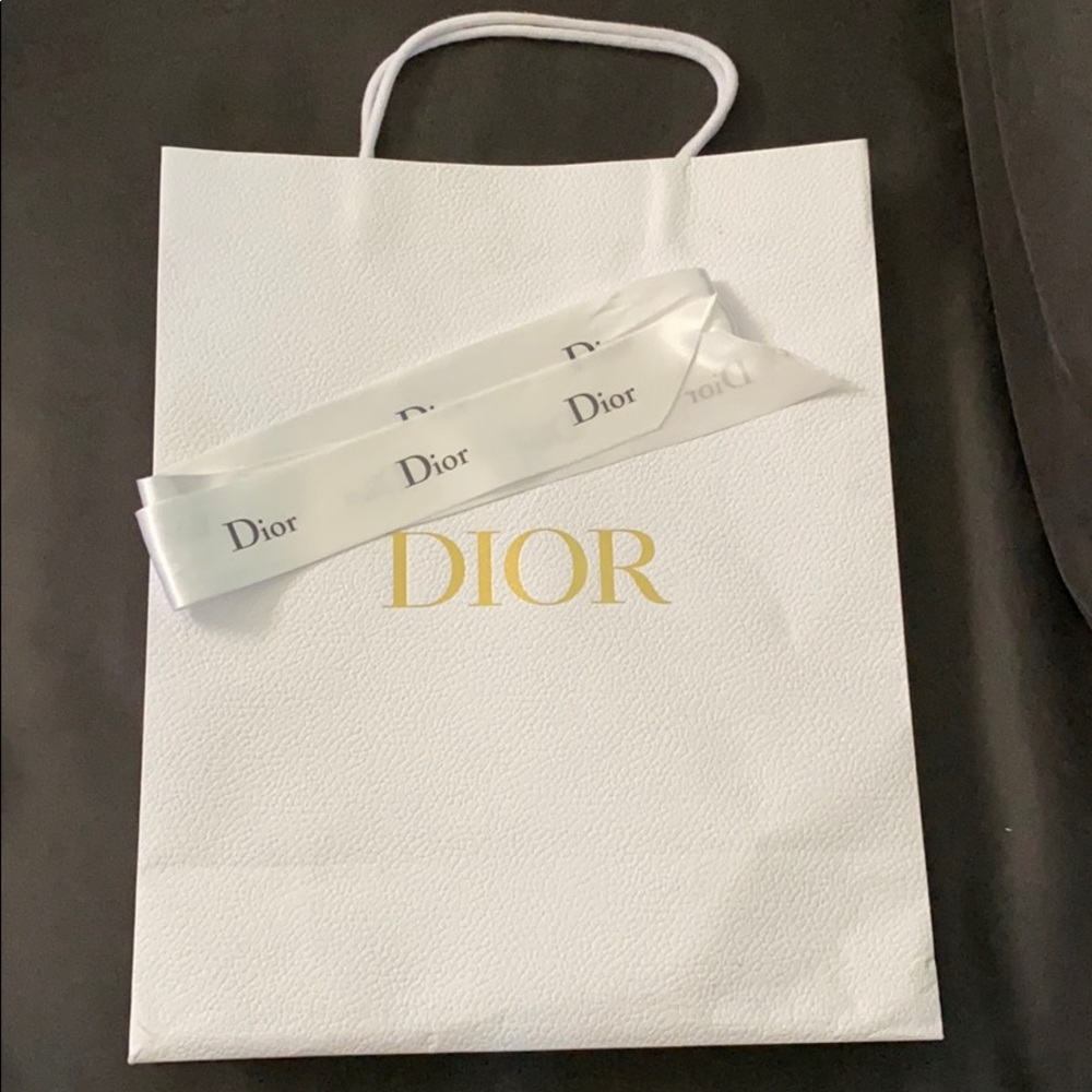 Authentic Dior medium shopping bag with ribbon